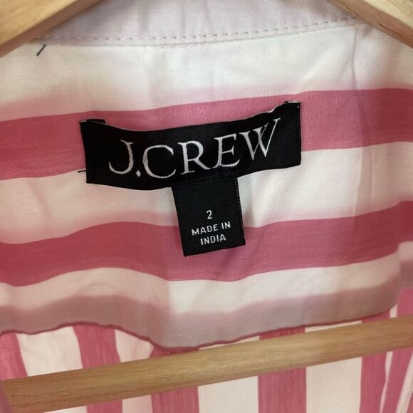 J.Crew Garçon Pink Striped Cabana Vacation Top Button Down - Picture 4 of 6